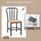 Armless Spindle Back Dining Chair Set Of 2 With Ergonomic Seat